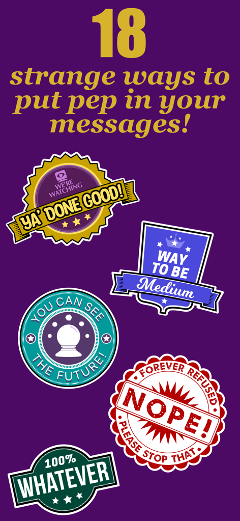 Odd badges sticker pack illustration